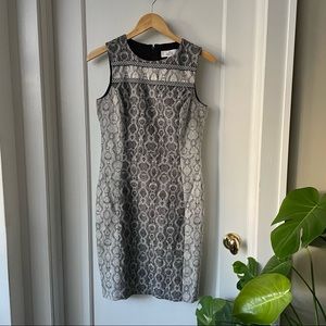 Badgley Mischka Belle snake print beaded dress EUC